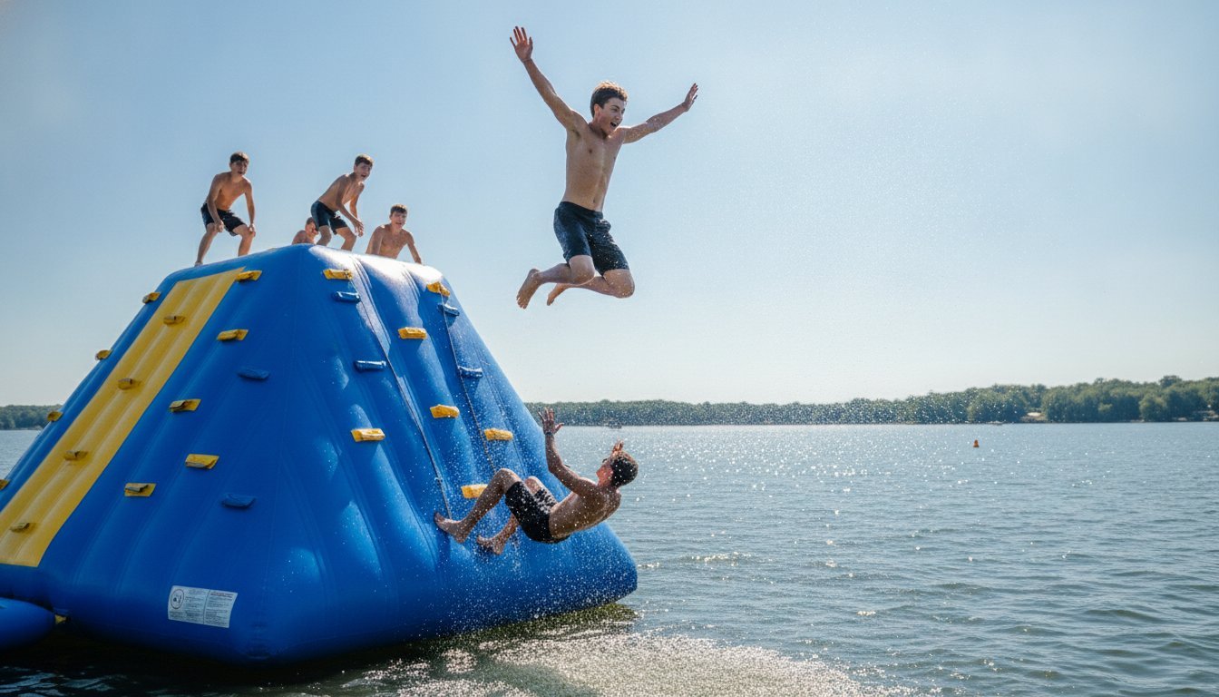 Floating Pyramid Bag Jump: The Ultimate High-Adrenaline Waterfront Attraction